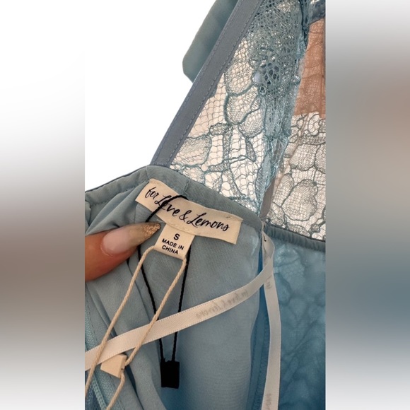 For Love & Lemons Rosario Maxi Dress in blue. NEW WITH TAGS. Never worn - Picture 8 of 11